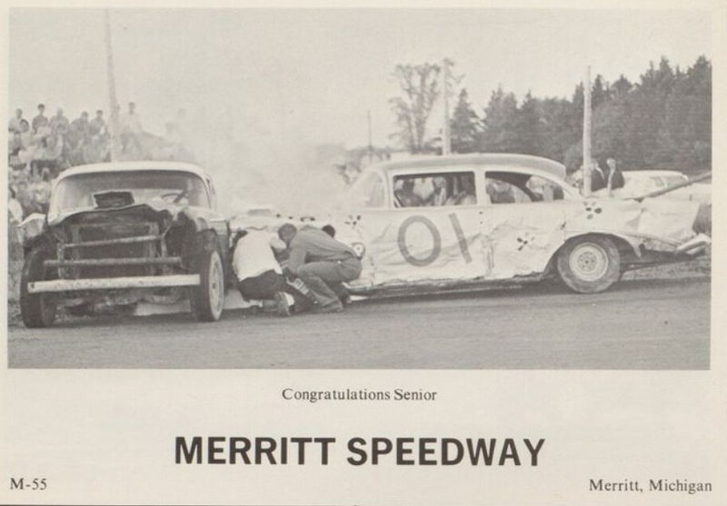 Merritt Speedway - Houghton Lake High School - Bobcat Yearbook Class Of 1970 (newer photo)